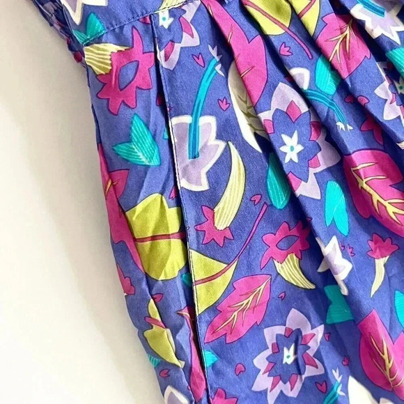 Vintage 80’/90’s 100% Silk Bright Floral Retro Midi Skirt A-line Women’s Size 10 - Picture 9 of 16